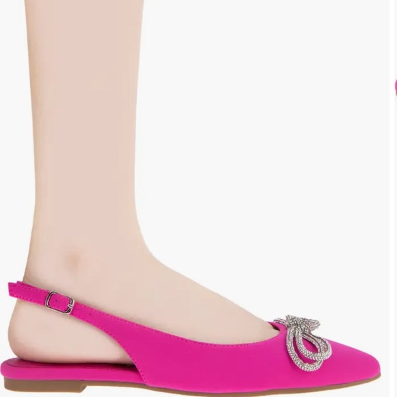 🆕 BCBGeneration Pink Slingback Bow Shoes - Picture 7 of 7